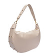 Бежова чанта за рамо с капси-2 снимка