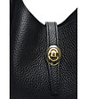 Черна кожена чанта тип tote -3 снимка