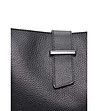 Черна чанта тип tote с дръжка -3 снимка