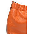Оранжева чанта през рамо с верижна дръжка -3 снимка