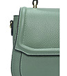 Светлозелена дамска чанта от естествена кожа Ester-3 снимка