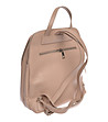 Кожена дамска раница в цвят пудра-2 снимка