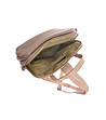 Кожена дамска раница в цвят пудра-4 снимка