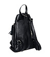 Кожена дамска раница в черно Milona-2 снимка