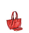 Червена чанта тип tote ROSSO с катарама-2 снимка
