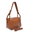 Кестенява чанта с капак COGNAC-2 снимка