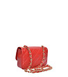 Червена чанта ROSSO тип crossbody с капитониран ефект-2 снимка