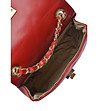Червена чанта ROSSO тип crossbody с капитониран ефект-4 снимка