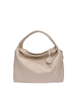 Бежова чанта тип hobo BEIGE снимка
