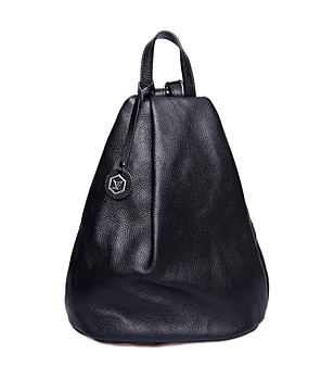 Черна дамска раница от естествена кожа Arilyn снимка