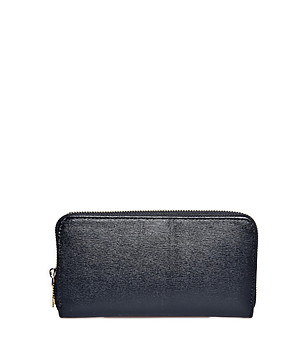 Черен кожен дамски портфейл Tamara снимка