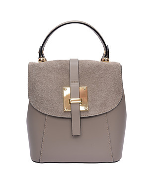 Бежова раница с горна дръжка  снимка