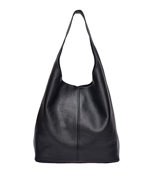 Черна чанта тип hobo снимка