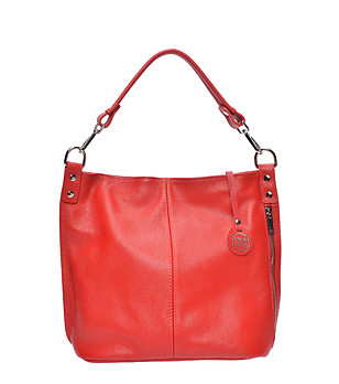 Червена чанта за рамо снимка