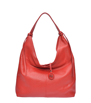 Червена чанта hobo снимка