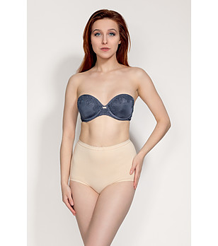 Бежови бикини с висока талия LARA и с памук снимка