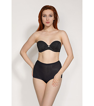 Черни бикини с висока талия LARA и с памук снимка