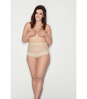 Бежови бикини с висока талия GLAM LOW снимка