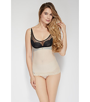 Бежов оформящ корсаж с дантела GLAM снимка