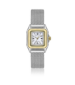 Сребрист часовник с метална мрежеста верижка VIVIENNE снимка