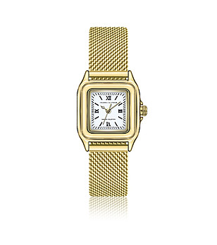 Златист часовник с мрежеста верижка Velours Gold Mesh снимка