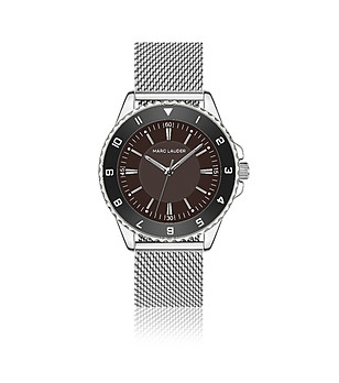 Сребрист часовник с мрежеста верижка Lumina снимка