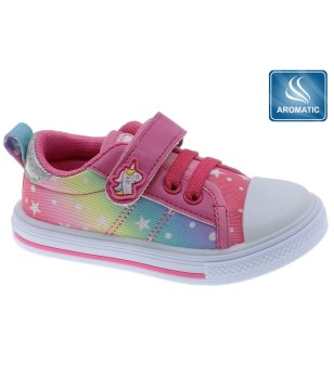 Детски розови кецове с еднорог  снимка