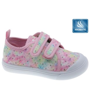 Розови детски кецове с велкро  снимка