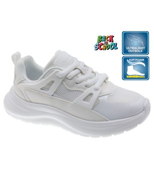 Детски бели маратонки с мрежа снимка