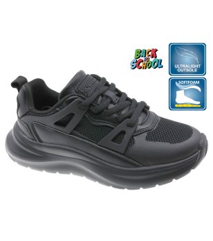 Детски черни маратонки с мрежеста горна част снимка