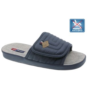 Тъмносини мъжки чехли с велкро снимка