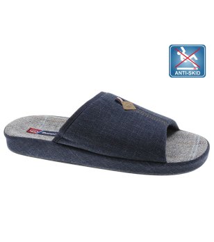 Мъжки тъмносини домашни чехли снимка