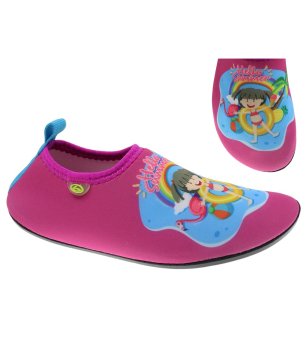Детски плажни обувки в цвят фуксия  снимка