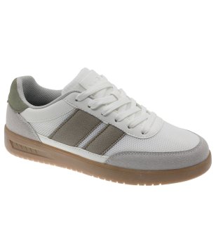 Бели мъжки сникърси с бежови детайли снимка