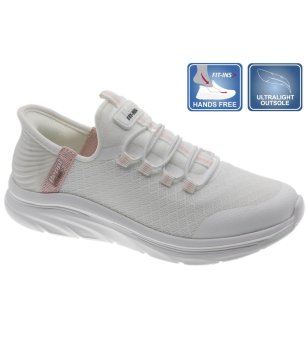 Детски бели маратонки с еластични връзки снимка