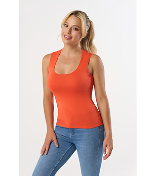 Оранжев дамски топ Iva снимка