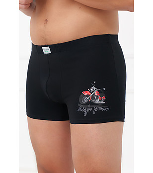 Мъжки памучни боксерки в черно SPEED снимка