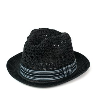 Черна лятна ажурна шапка Lato снимка