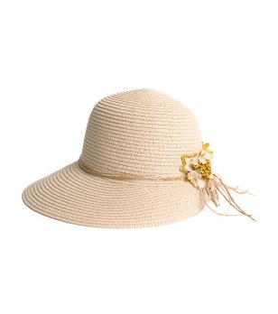 Бежова лятна шапка с къса задна периферия WESELNIK снимка