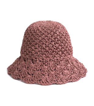 Лятна шапка в цвят пепел от рози с ажурна плетка Alonna снимка