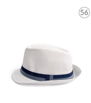 Бяла лятна шапка тип трилби CARROS снимка