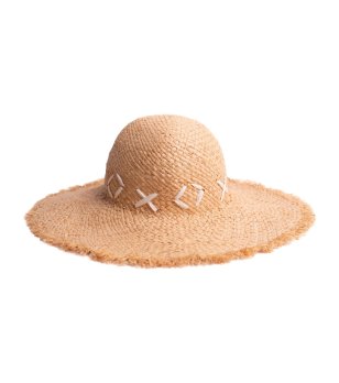 Бежова дамска шапка с широка периферия ARTEA снимка