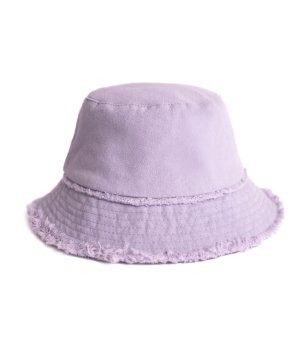 Лилава шапка тип бъкет Frazzle от памук снимка