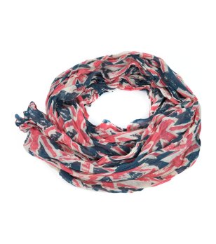 Шал British Spirit в коралово и тъмносиньо снимка