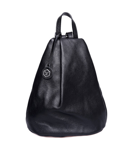 Черна дамска раница от естествена кожа Arilyn снимка