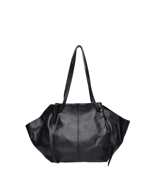 Черна раменна чанта NERO снимка