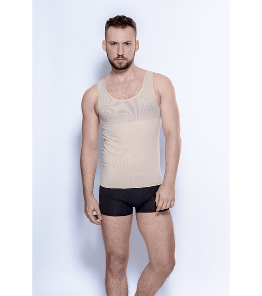 Бежов мъжки стягащ потник 170-180 см снимка