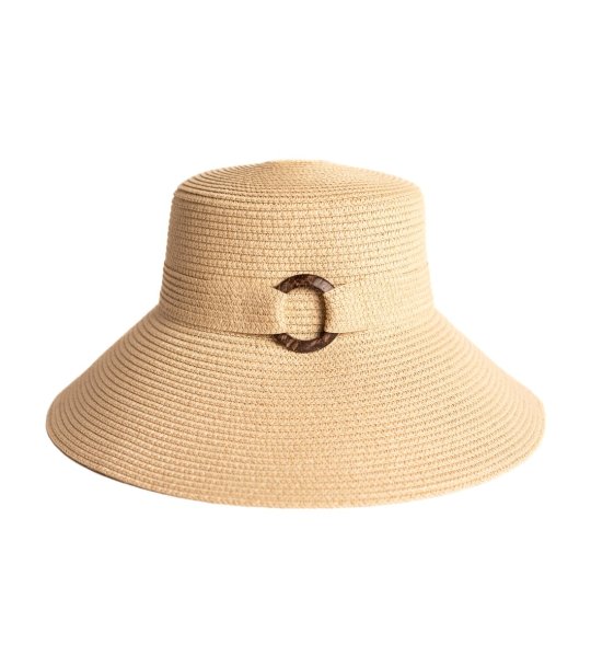 Лятна шапка с широка периферия Esther в светъл бежов цвят снимка