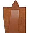 Кожена чанта тип tote в конячен цвят COGNAC-3 снимка