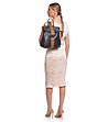 Черна раница с кафяви дръжки NERO MARRONE-1 снимка